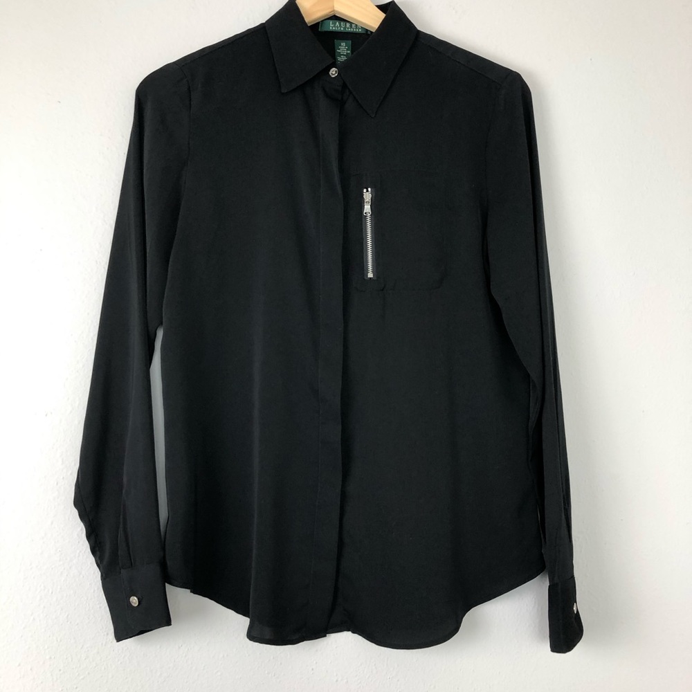 Ralph Lauren Black Blouse - Picture 1 of 3
